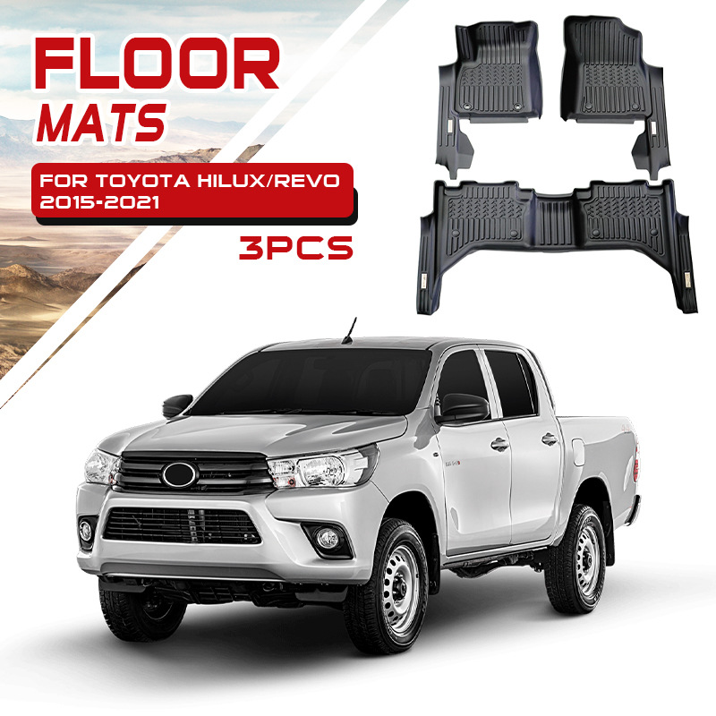TXR para Toyota HiluxRevo Alfombrilla para coche Tpe Floor Mat Alfombrilla para pies