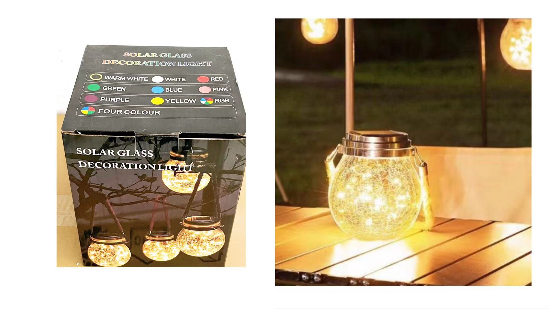 헤밍 라운드 크랙 30구슬 웜라이트 1팩