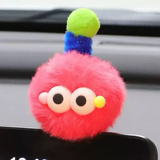 Dibujos animados divertido pequeño briquetas horquilla color torcer pequeño monstruo bola de pelo horquilla creativo lindo tocado de felpa mujer