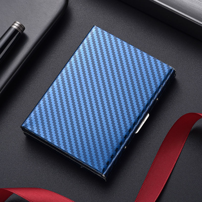 Titular de la tarjeta de acero inoxidable para hombres titular de la tarjeta de metal de cepillo antirrobo titular de la tarjeta de caja de tarjeta pequeña anti-desmagnetizador de las mujeres para el permiso de conducir