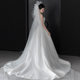 French Style Light Wedding Dress Bride's Simple Satin Strapless High-end Small Tail Main Yarn Welcome Out Yarn White Gown