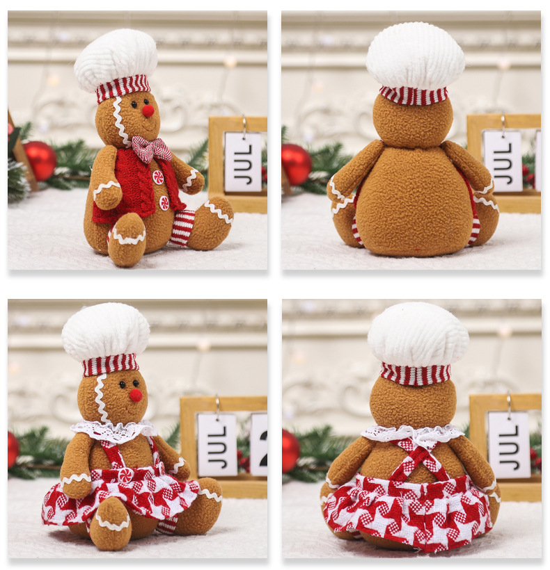 Christmas Cartoon Style Cute Gingerbread Cloth Indoor Party Festival Doll display picture 1