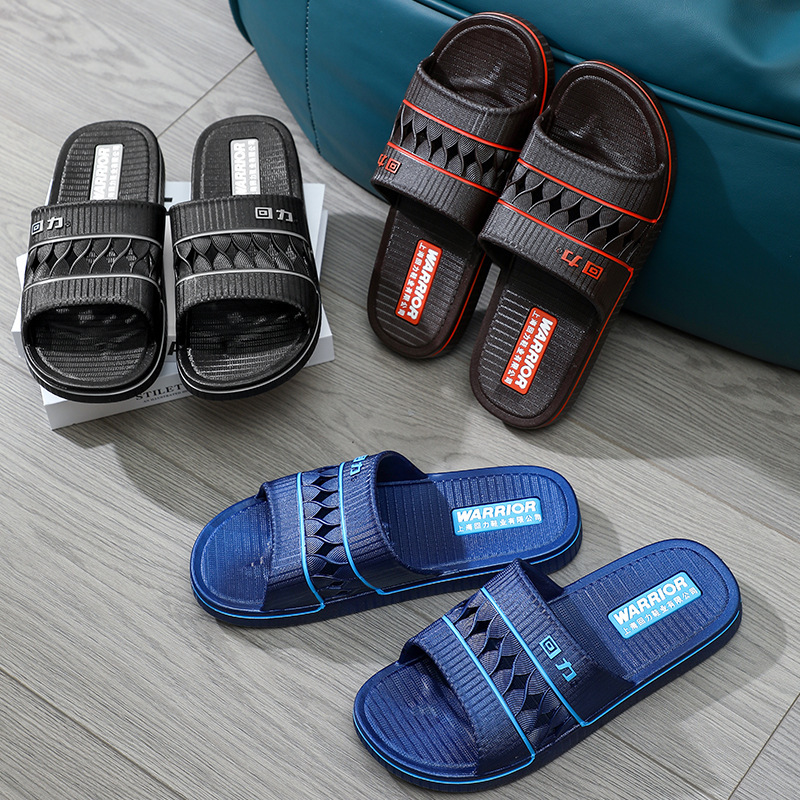Huili Slippers Men's Summer Outer Wear Thick Sole Slip-on Feeling Indoor Home Dormitory Trendy Men's Sports Sandals Non-slip