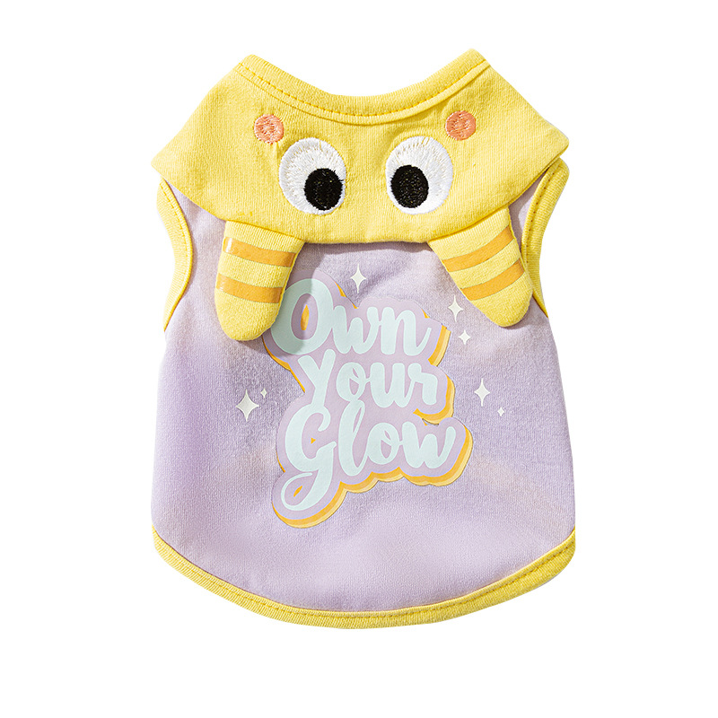 Primavera y verano perros monstruos chaleco de solapa perros pequeños y medianos primavera Teddy Panda ropa ropa de mascotas