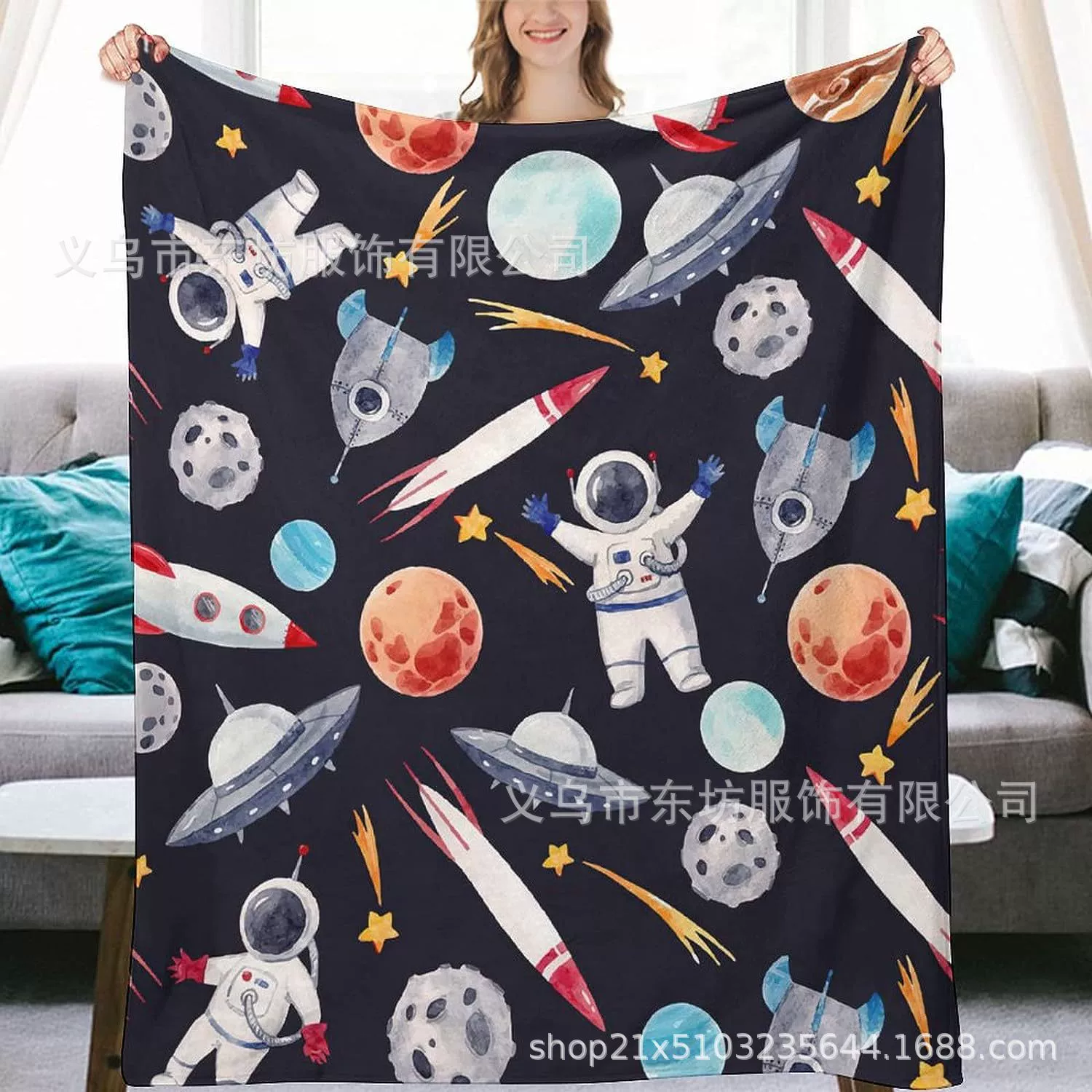 Космическое одеяло космонавта космическая планета путешествия одеяло теплое мягкое плюшевое легкое шерстяное фланелевое одеяло