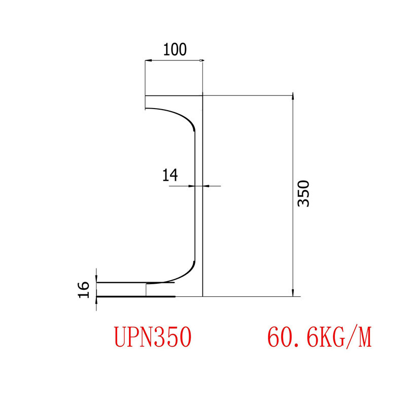 UPN欧标槽钢350规格350*100*14*16CE认证S460ML