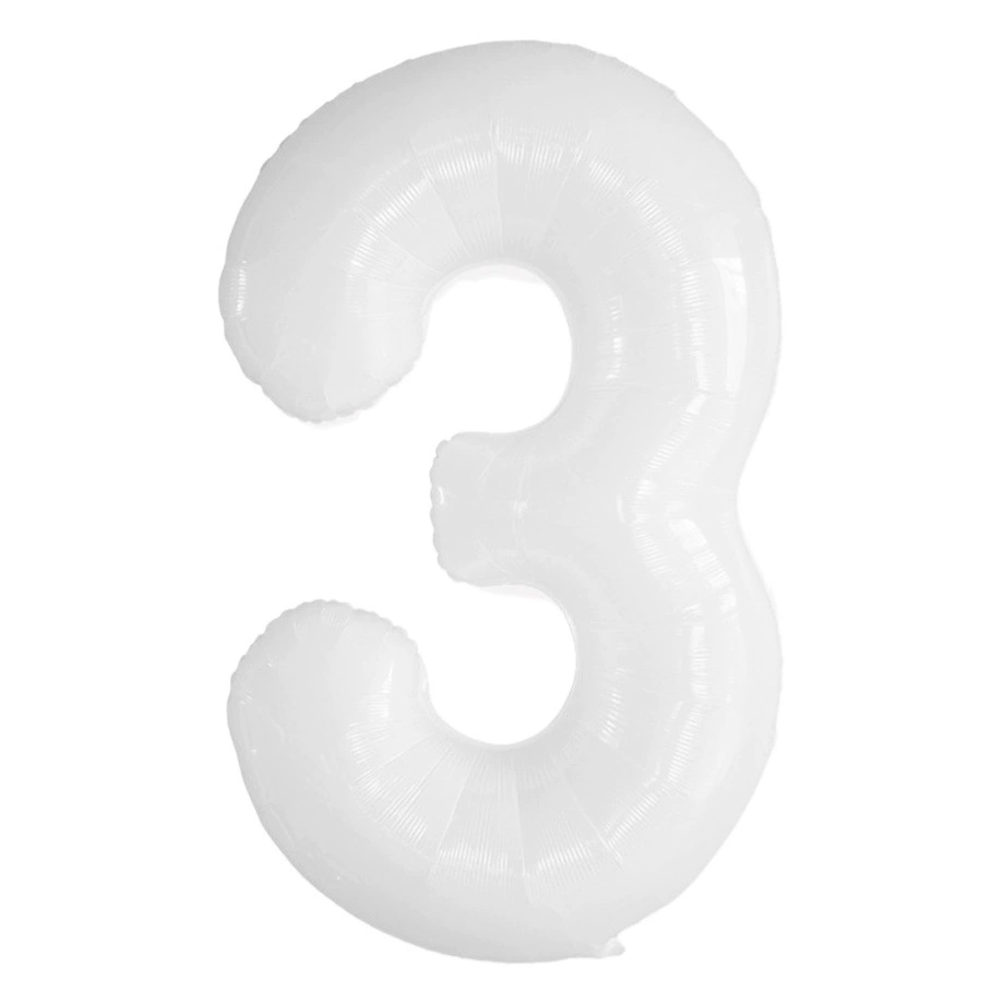 34-дюймовый версия для США Белый Цифровой алюминиевый шар в форме мультфильма цифровой воздушный шар макет дня рождения оптом