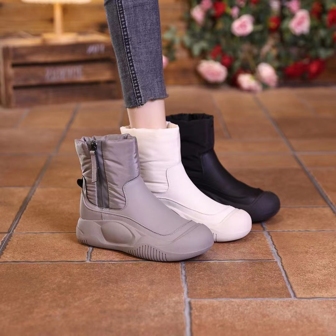 Botas de nieve para mujeres 2024 nuevas botas de invierno para mujeres, botas de algodón gruesas para mujeres, botas de terciopelo calientes para mujeres