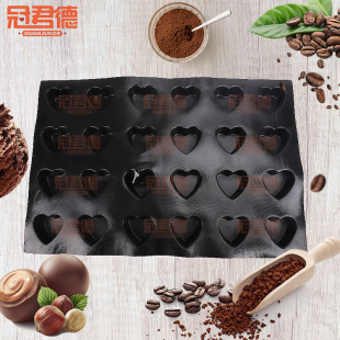 Cross-border Silicone Heart-shaped Chocolate Mold Amazon Food Grade Madeleine Mold French Dessert Mousse Mold