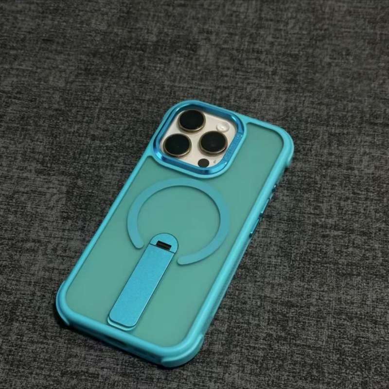 适用iPhone16promax站立式旋转磁吸支架手机壳苹果15肤感保护套14|undefined