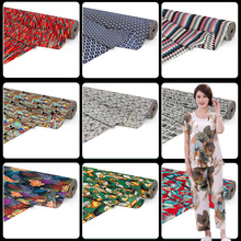 高密30支人造棉印花棉绸布柔软透气连衣裙睡衣中老年套装面料