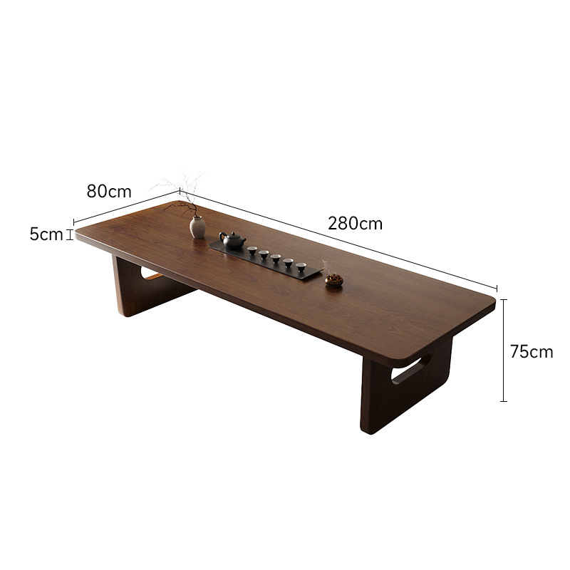 280*80*75*5cm 단단한 나무 차 테이블