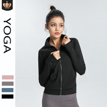 alo yoga运动外套女紧身瑜伽服速干长袖上衣拉链开衫健身服夹克