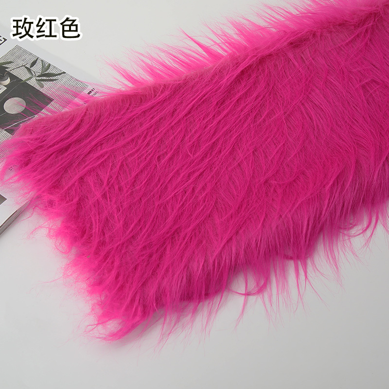 12 ''plush tela DIY caída de piel artificial de piel simulación de piel muñeca pelo bestia traje de piel larga tela de piel