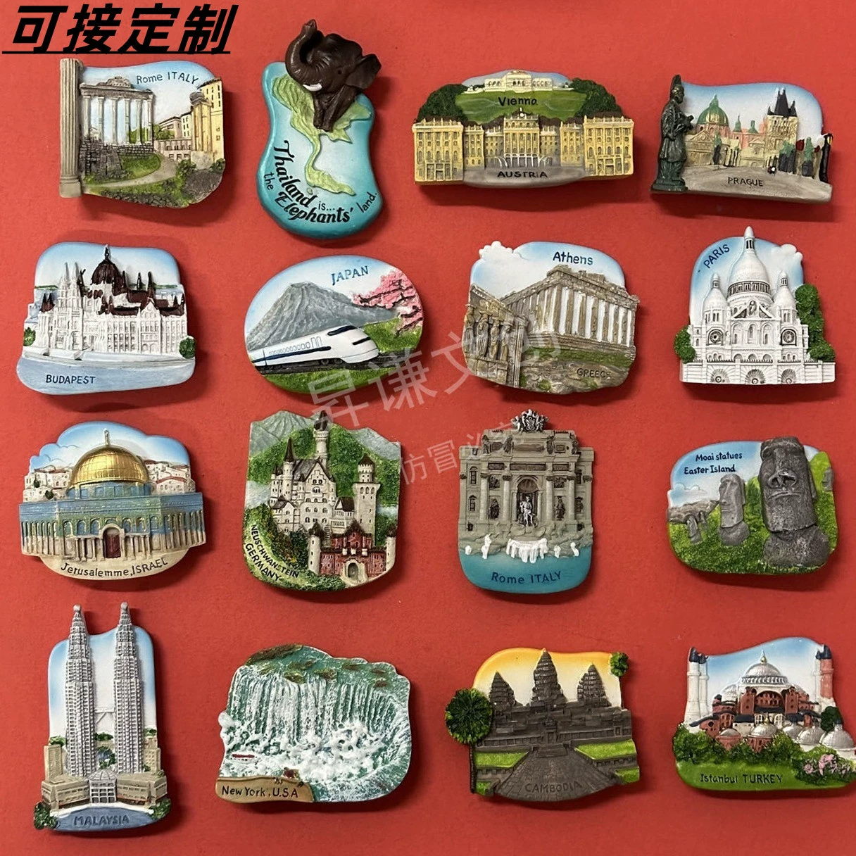 Three dimensional magnetic fridge magnet, souvenir, new collection