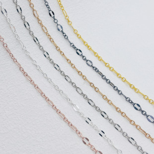 diy chain 3 to 1 lip chain bracelet necklace earrings clothing accessories loose chain wholesale and retail pure copper color retaining chain