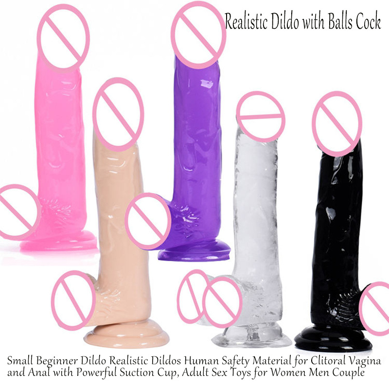 Transparent Crystal Dildo with Suction Cup, TPE Manual Adult Toy, Multiple Sizes — detail image 2