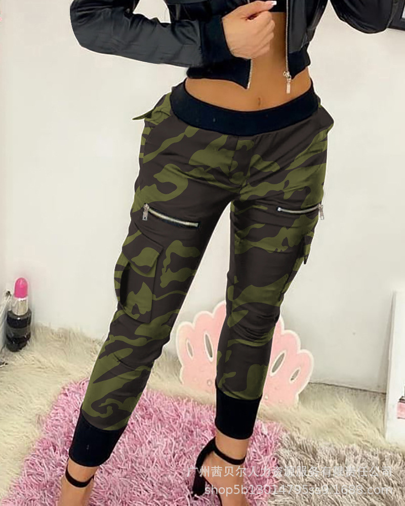 Black PU Tie Trousers Image 1