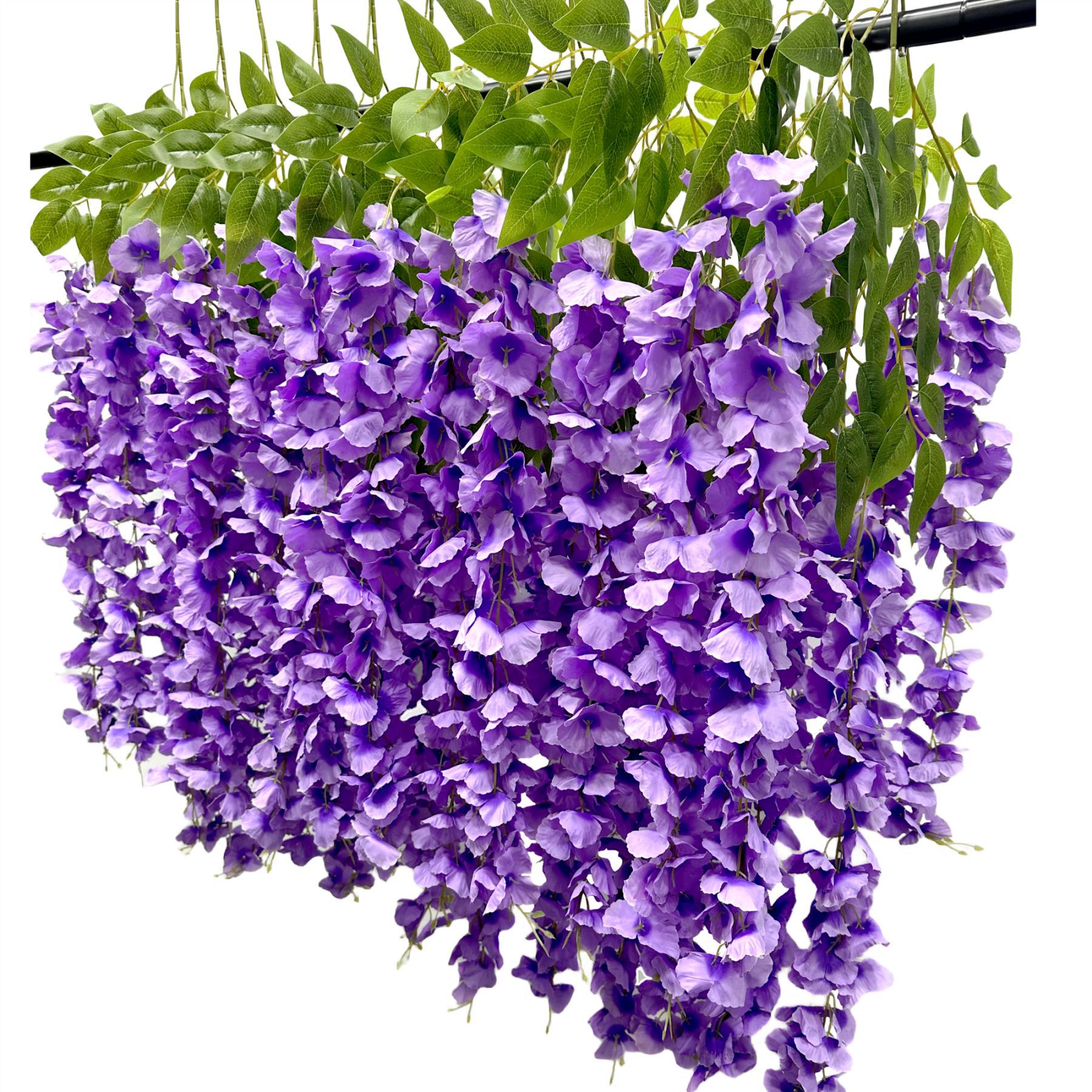 Flor de Wisteria artificial Flor de frijol rama Flor de frijol colgante boda falsa Flor de Wisteria decoración al por mayor Rama de Wisteria artificial
