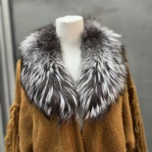 狐狸毛真毛玄狐毛领批发来图制作帽领棉服羽绒服毛呢领子毛毛大领