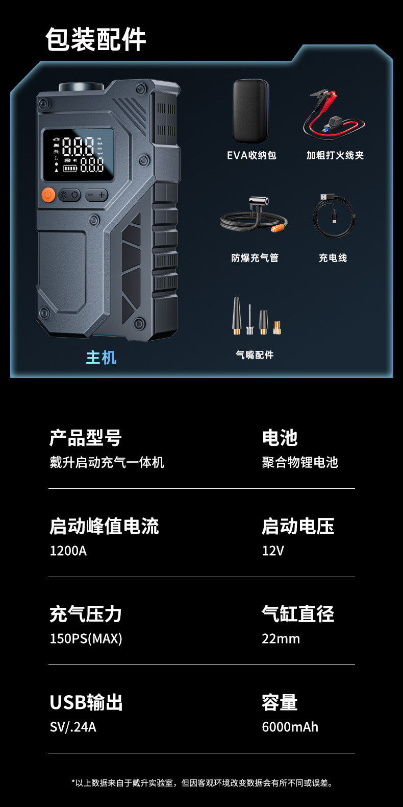 Car Air Pump, Electric Air Pump, Car Emergency Starting Power Supply All-In-One Device, Battery Booster, Battery Manufacturer Wholesale