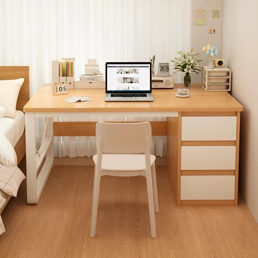 Escritorio de escritorio para estudiantes domésticos con cajones escritorio de escritura escritorio de dormitorio escritorio de alquiler simple escritorio de oficina