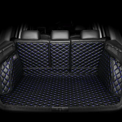 Trunk Mat — full-cover trunk mat - trunk-fully-enclosed-modelblack-and-blue-no-installation-required