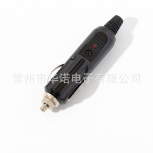大功率纯铜汽车车载点烟器插头公12V/24V充气泵吸尘器坐垫插座15A