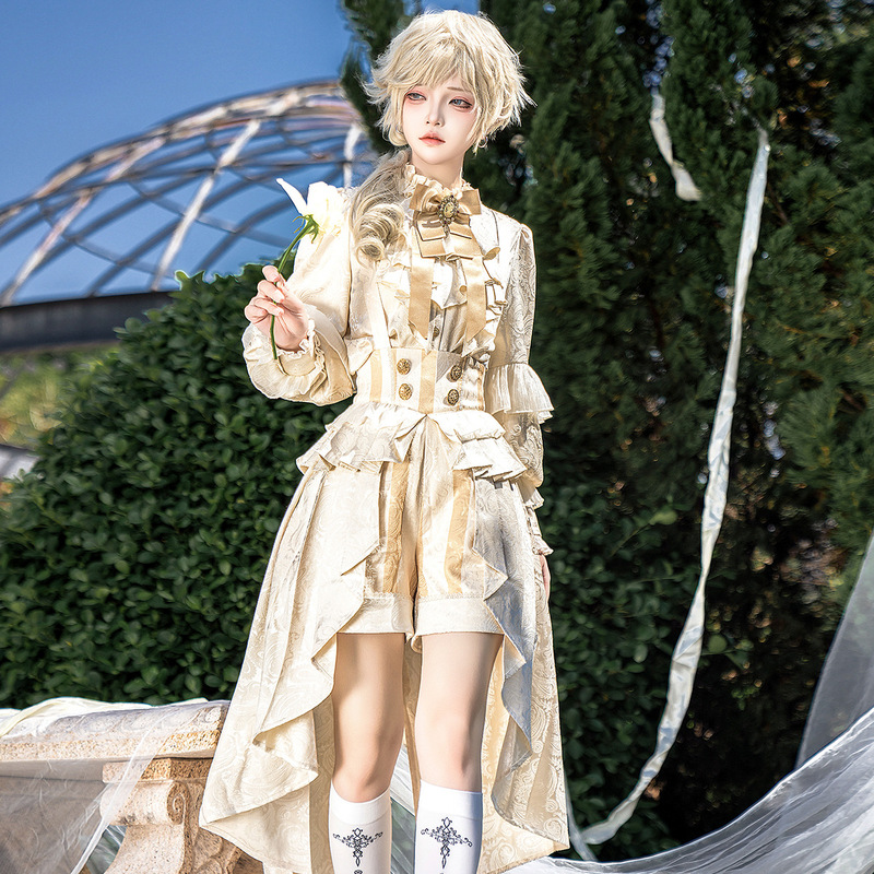 熊逗醤オリジナル王子ロリータ女Lolita上着バックパンツ日常かわいい風セット7166|undefined