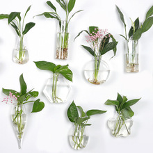 批发壁挂水培花瓶创意墙上水培植物鱼缸家居墙面装饰悬挂玻璃花瓶