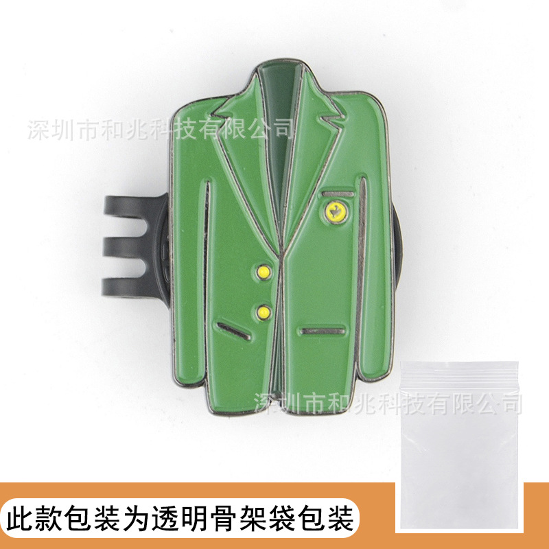Green suit hat clip