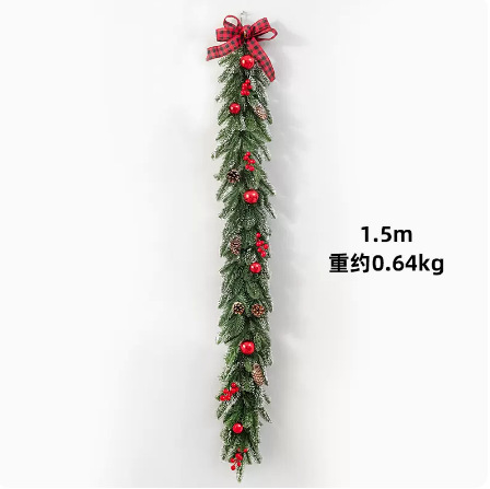 クリスマス装飾品pe藤条花輪ボール付き蝶結び藤条掛けホテルデパートショーウインドーシーン装飾|undefined