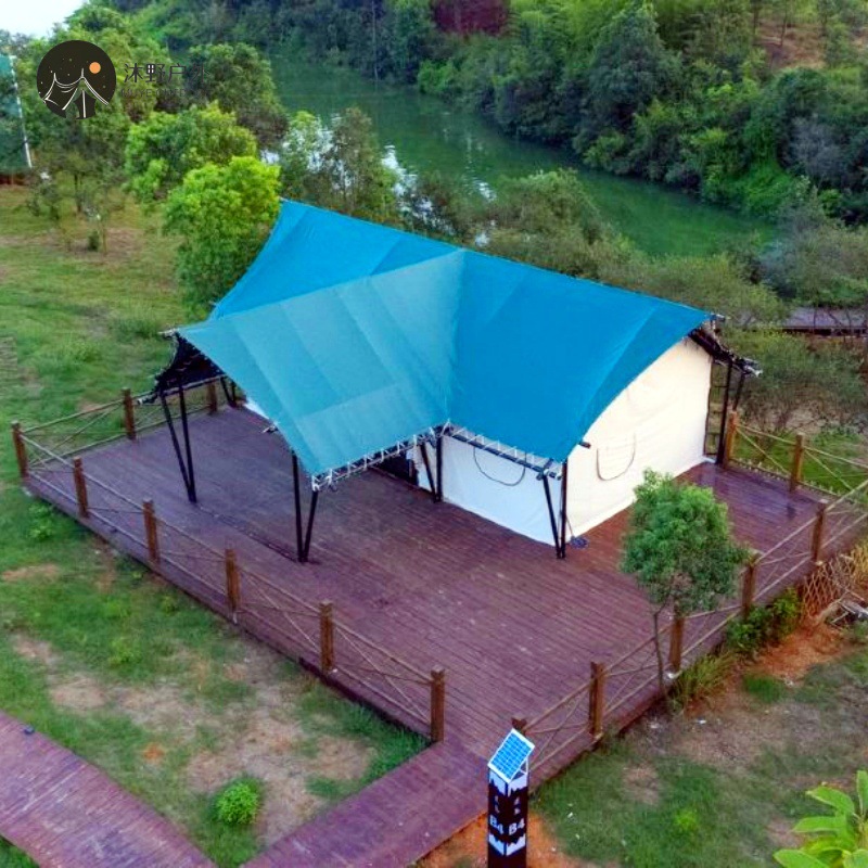 Muye tienda de campaña al aire libre hotel resort dos dormitorios y una sala de estar gran techo tienda de campaña Hotel