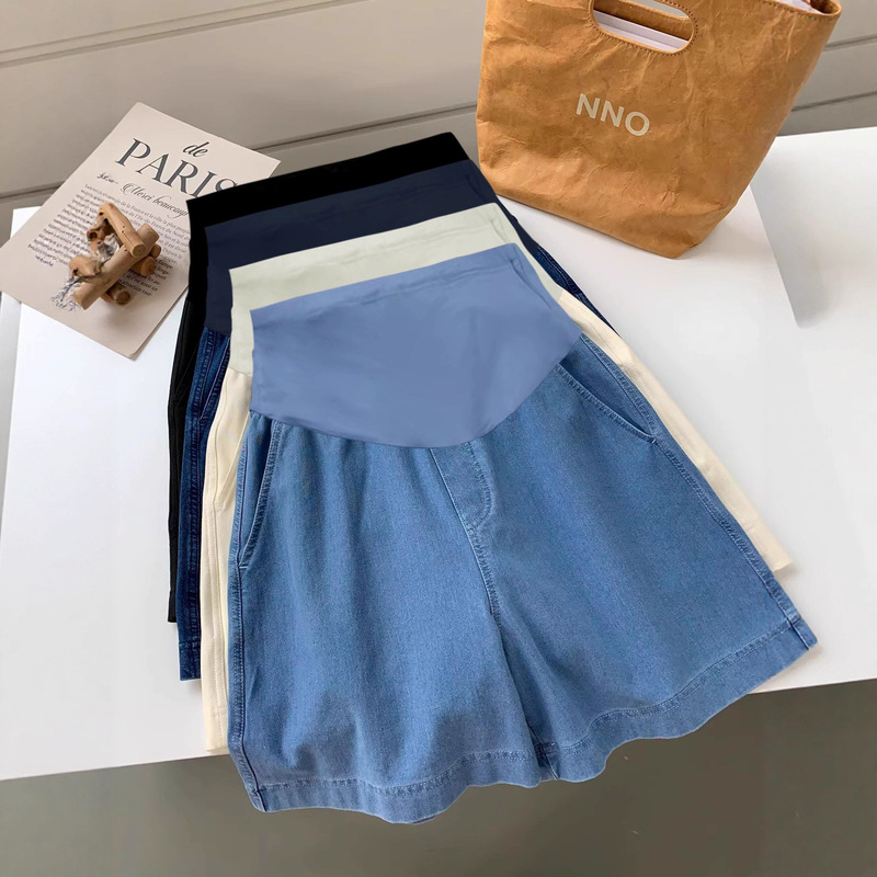 Maternity Pants Loose Casual Denim Shorts Women Summer Comfortable A-Line Wide-Leg Pants Slim Versatile Hot Pants 8302