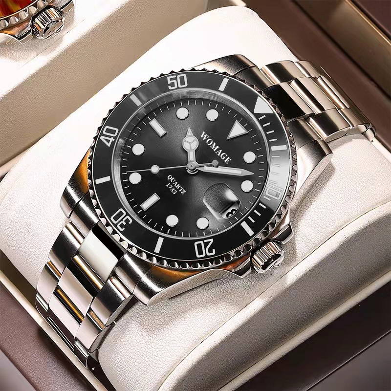 Womage Water Ghost Quartz Watch Men's Watch Luminous Waterproof Dial Sports Cross-Border Foreign Trade Aliexpress Temu