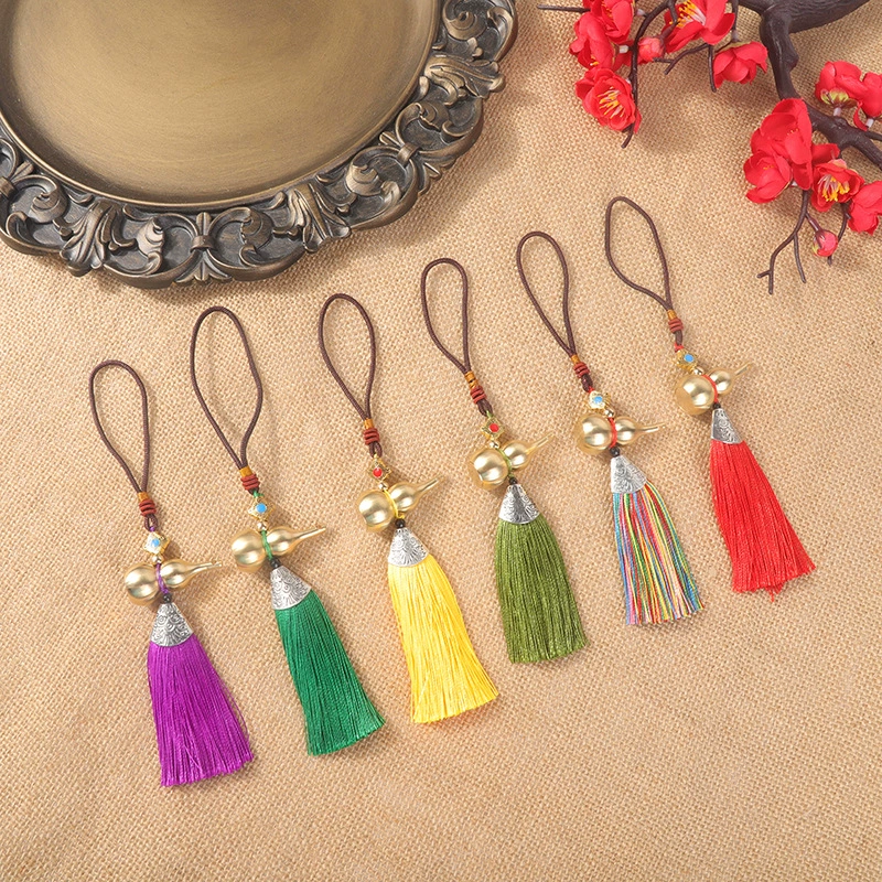 Новый китайский узел слинг Средний медный тыква сумка висит праздничный кулон автомобиль кулон Фу Лу двойной полный Сейф