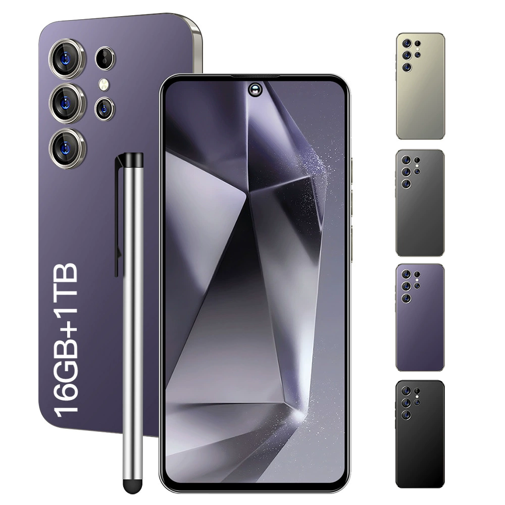 Смартфон S24 Ultra, 7.3-дюйма 5G, 16 ГБ оперативной памяти + 1 ТБ памяти, двойные камеры 50МП/108МП