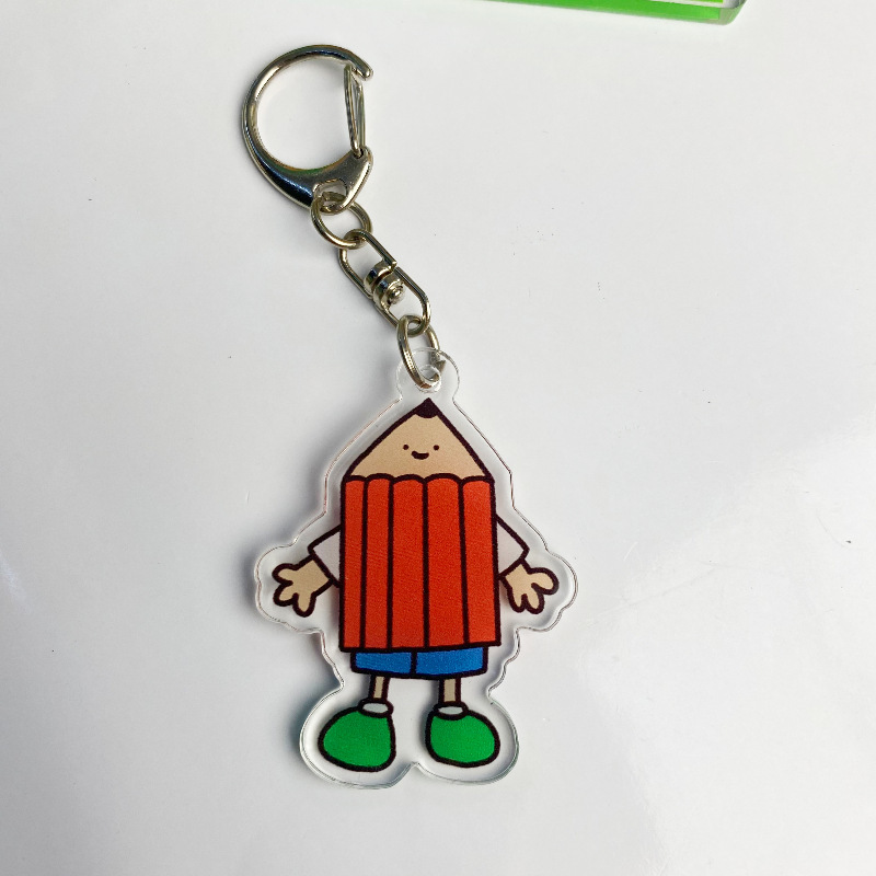 厳選された新しいアクリルキーホルダー両面かわいい漫画子供っぽいカップル親友バッグジュエリーペンダントギフト|undefined