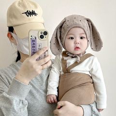 婴儿帽子春秋超萌新生儿纯棉胎帽男女宝宝可爱耳朵套头帽护耳帽冬