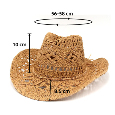 Unisex Fashion Solid Color Big Eaves Straw Hat display picture 1