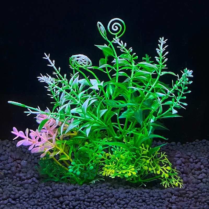 [鱼缸造景摆件塑料仿真水草假海草跨境水族箱装饰植物水族用品]