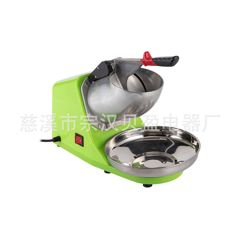 Stainless Steel Ice Crusher Electric Shaved Ice Machine Commercial Ice Machine Household Small Double Knife High Power Smoothie Machine