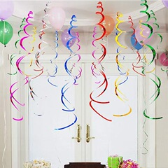 誕生日結婚祝い装飾パーティークリスマス配置pvcスパイラル掛け壁面ペンダントリング花クロスボーダー