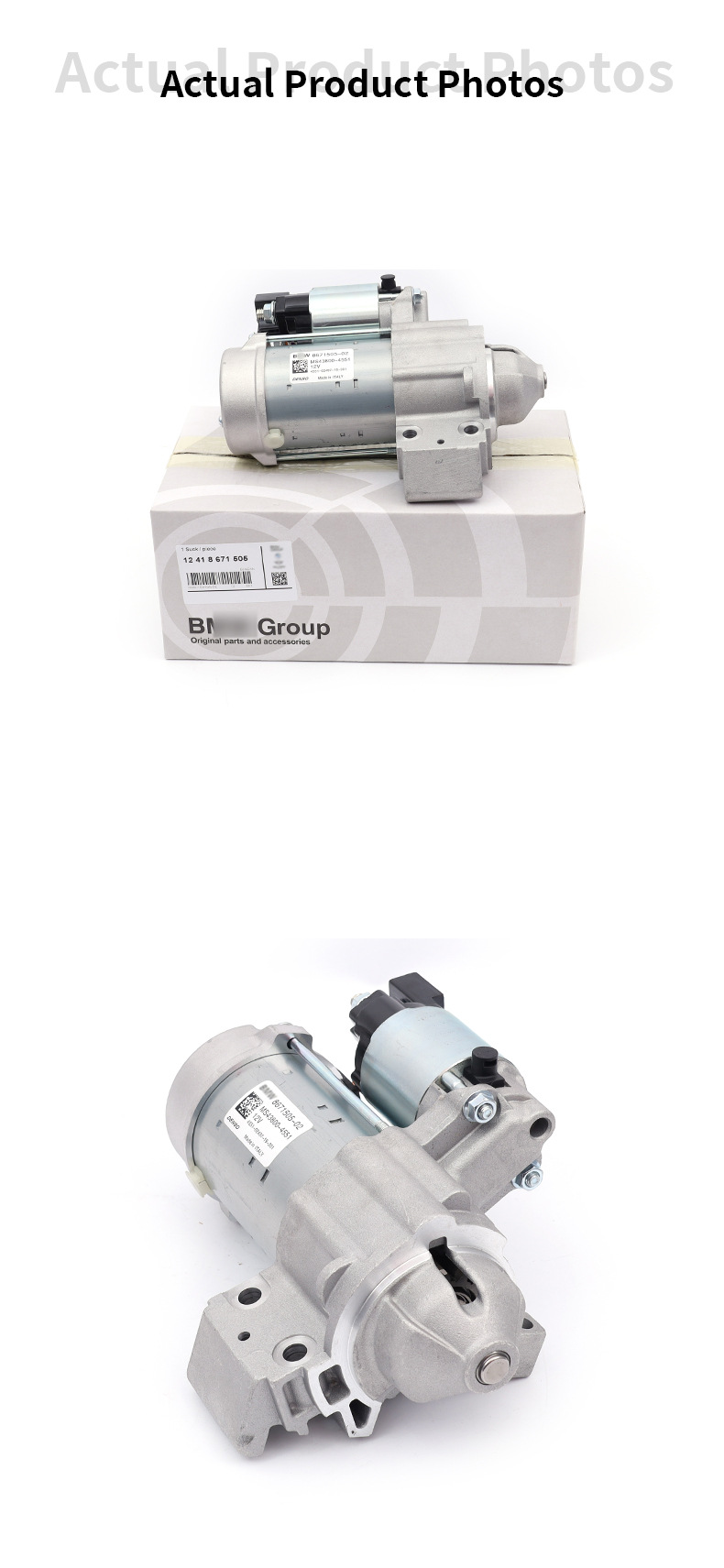 Suitable for Bmw Starter Motor/Starter 12418671505 G05, G07, G16, G12, G15