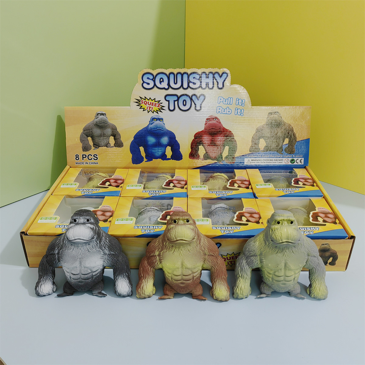 Mr. Wang's Gorilla Stress-Relief Toy, Internet Celebrity Hot-Selling Gorilla Stress-Relief Funny Gift, Factory Wholesale