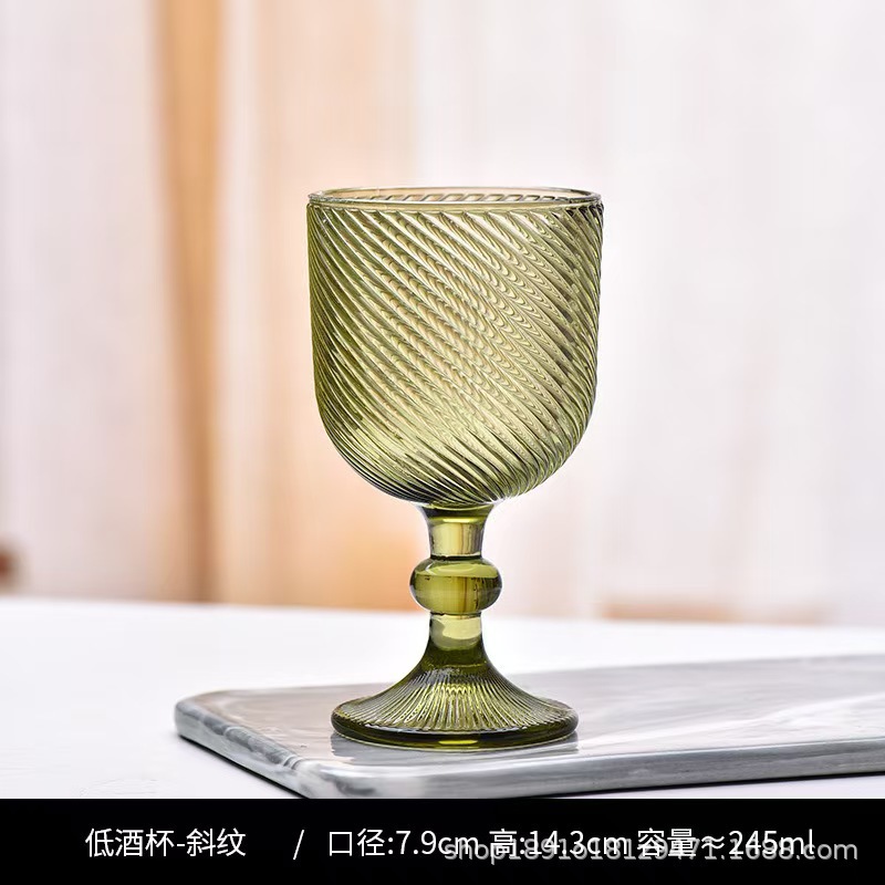 Nuevo retrógrado tallado alto taza de agua taza de vino taza de bebida creativa elegante casa hotel café utensilios de vino