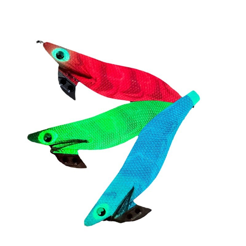 LETOYO Luya neón SERIE DE MADERA Camarón calamar gancho calamar plantilla 2,5/3,0/3,5 #