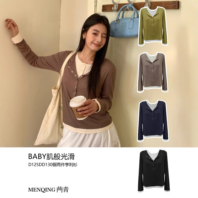 Qinghenley シャツ ウエスト痩身ボトリングシャツ 韓国風 クール半袖 Tシャツ トップス|undefined