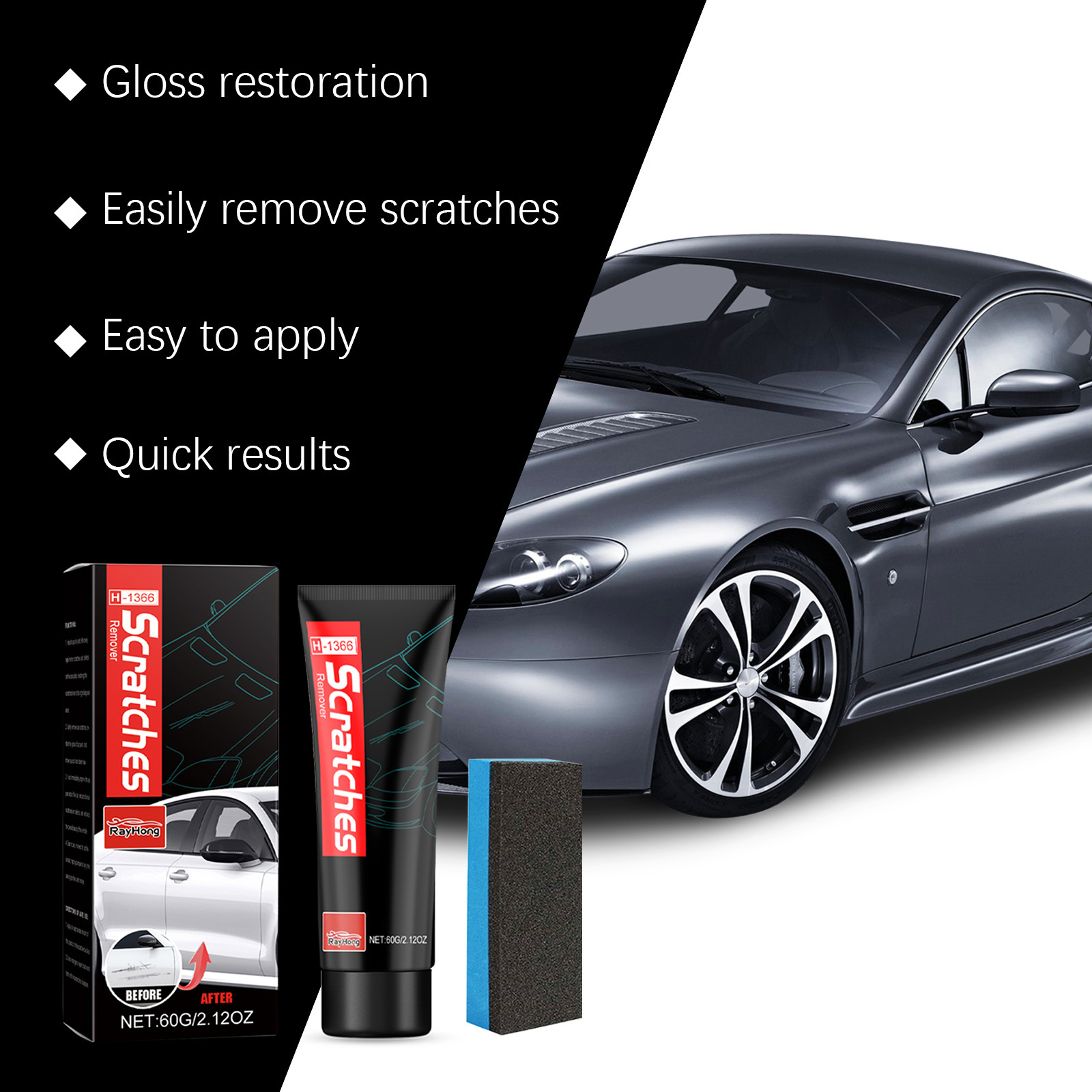 Rayhong Car Scratch Repair Wax Paint Cleaning, Decontamination, Scratch Polishing, Renovation, Brightening Care and Maintenance