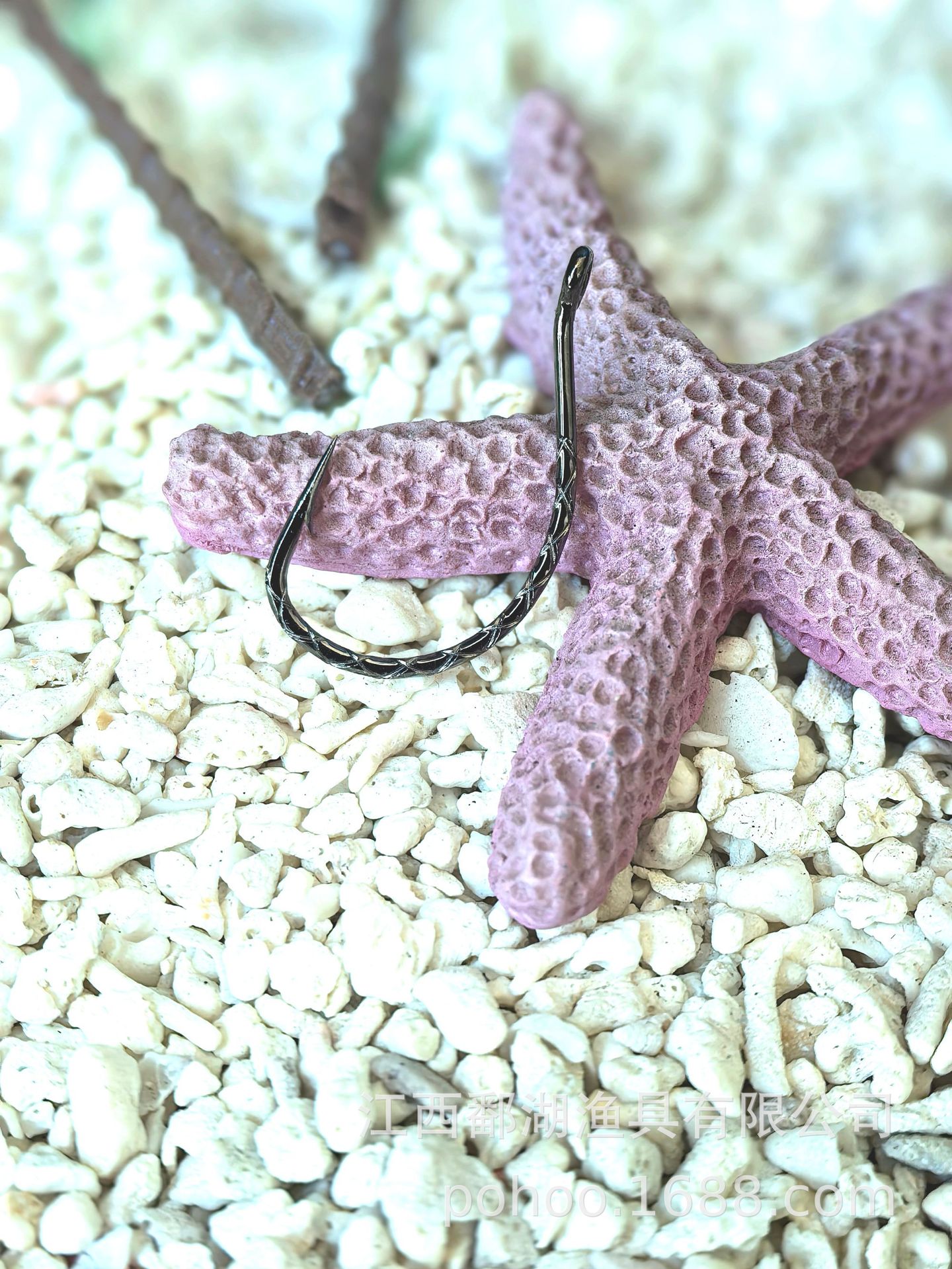 Gancho de pesca invertido de escala brillante Gancho de pez mandarín WACKY Gancho de diamante de escala de pescado de imitación Pohu Road Venta directa de fábrica de pesca de Asia Taiwán Gancho grande